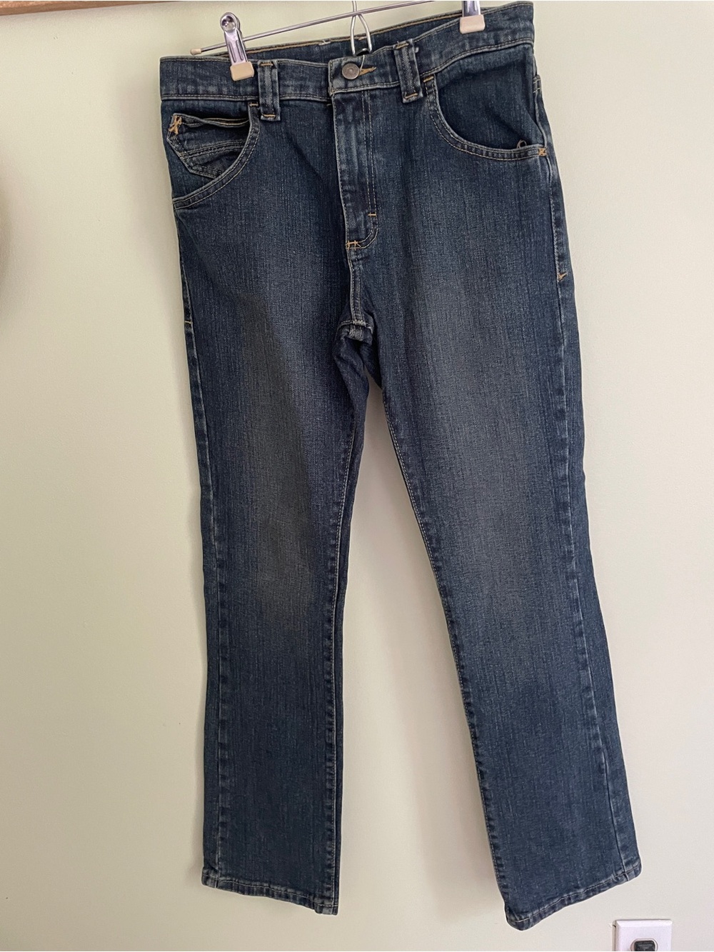 Kids Dark Blue Straight Jeans